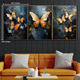 Ethereal Butterfly Wings Canvas paintings - Set Of 3