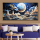 Full Moon Night Crystal Glass Painting