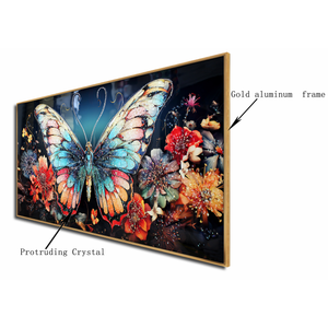 Whispering Butterfly Wings Crystal Glass Painting