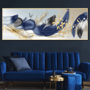 Opulent Feathered Symphony Canvas Print