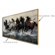 Seven Horses Run Wild Crystal Glass Painting