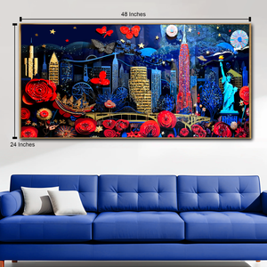 Architectural Elegance Crystal Glass Painting