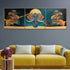 Tusker Reverie Crystal Glass Wall Paintings For Home - Set of 3