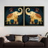 Ancient Indian Art Inspired Framed Canvas Print - Set of 2