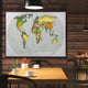 Global Explorer World Map Shadow box