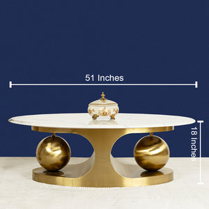 Amara Gold Base Round Accent Table (Big) (STAINLESS STEEL)