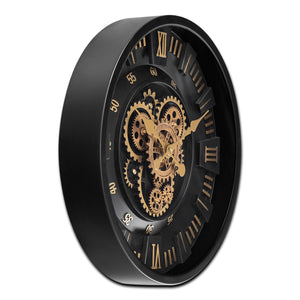 Heaven Hour Wall clock With Moving Gear Mechanism (Steel Body)