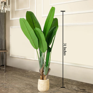 Classic Green Banana Plant Artificial plant - Small (N)