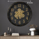 Timekeeper's Echo Luxury Designer Wall Clock With Moving Gear Mechanism - Black