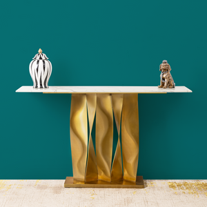 Luxury Wave Console Table (Stainless Steel)