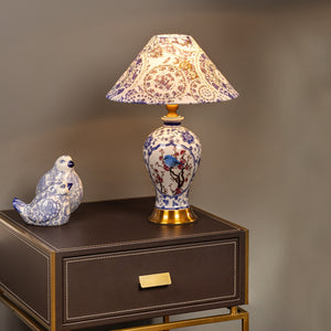 Timeless Blue Porcelain Table Lamp