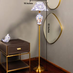 Timeless Blue Porcelain Floor Lamp