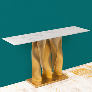 Luxury Wave Console Table (Stainless Steel)