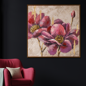 Pink Petal Paradise 100% Hand Painted Wall Painting for Home