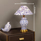 Velora Luxe Blue Heritage Table Lamp for Bedroom