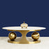 Amara Gold Base Round Accent Table (Big) (STAINLESS STEEL)