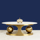 Amara Gold Base Round Accent Table (Big) (STAINLESS STEEL)