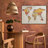 World Map Spectacular Shadow Box Wall Decoration Piece - White