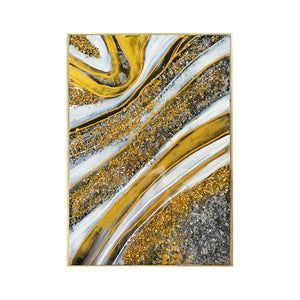 Sparkling Cascade Resin Art Wall Painting - Set of 3