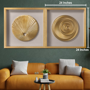 Solar Spiral & Solar Flare Shadow Box for Wall Decoration - Set of 2