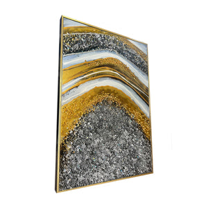 Sparkling Cascade Resin Art Wall Painting - Set of 3