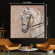 White Horse Majesty 100% Hand Painted Wall Painting for Home