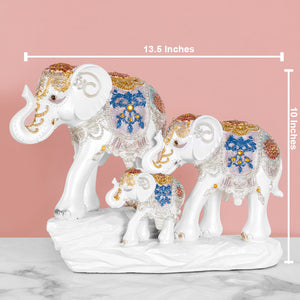 Elephant Family Unity Table Decoration Showpiece