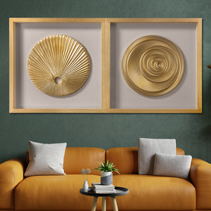 Solar Spiral & Solar Flare Shadow Box for Wall Decoration - Set of 2