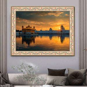 Golden Sunrise at Amritsar Golden Temple Painting For Home