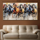 Seven Horses Radiant Run Canvas Print