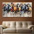 Seven Horses Radiant Run Canvas Print