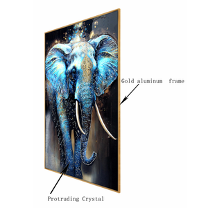 Elephantine Elegance Crystal Glass Painting