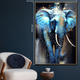 Elephantine Elegance Crystal Glass Painting