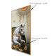 Golden Equine Elegance Crystal Glass Painting