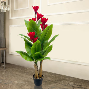 Radiant Ruby Red Lily Artificial plant (N)