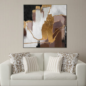 Serenade of Colours Handpainted Art Wall Painting (With outer Floater Frame)