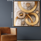 Circles of Gold The Abstract Elegance 100% Hand Painted Wall Painting for Home