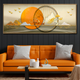 Golden Glade Crystal Glass Painting