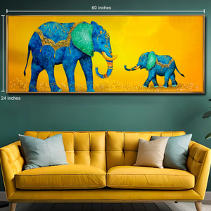 Elephant's Graceful Glow Crystal Glass Portrait