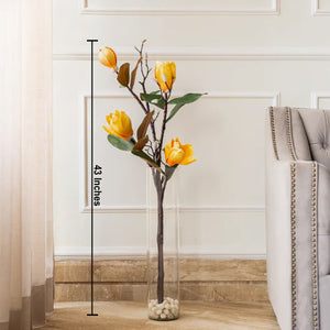 Realistic Yellow Magnolia Artificial Stem (Single Stem Only)