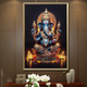 Divine Presence Ganesh ji Crystal Glass Painting for Wall Decoration