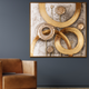 Circles of Gold The Abstract Elegance 100% Hand Painted Wall Painting for Home