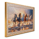 Golden Sunrise 7 Horse Painting for Living Room