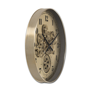 Infinity Dial Luxury Designer Wall Clock With Moving Gear Mechanism (Steel Body)