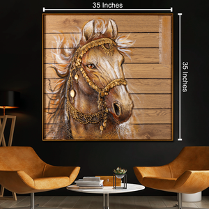 Mystical Mustang Handmade Wall Painting for Home 100% Hand Painted Wall Painting for Home