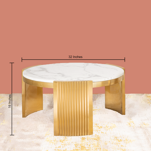 Olympian Grandeur Centre Table Design For Home (Stainless Steel)