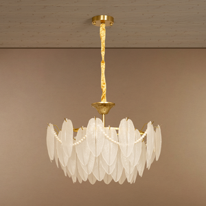 Crystal Feather Elegance Chandelier Light For Living Room