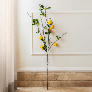 Bright Lemon Botanical Artificial Fruit Stem (Single Stem Only)