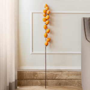 Golden Bliss Artificial Persimmon Fruit Stem (Single Stem Only)