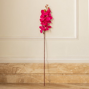 Velvet Bloom Faux Artificial Orchid Stem (Single Stem Only)